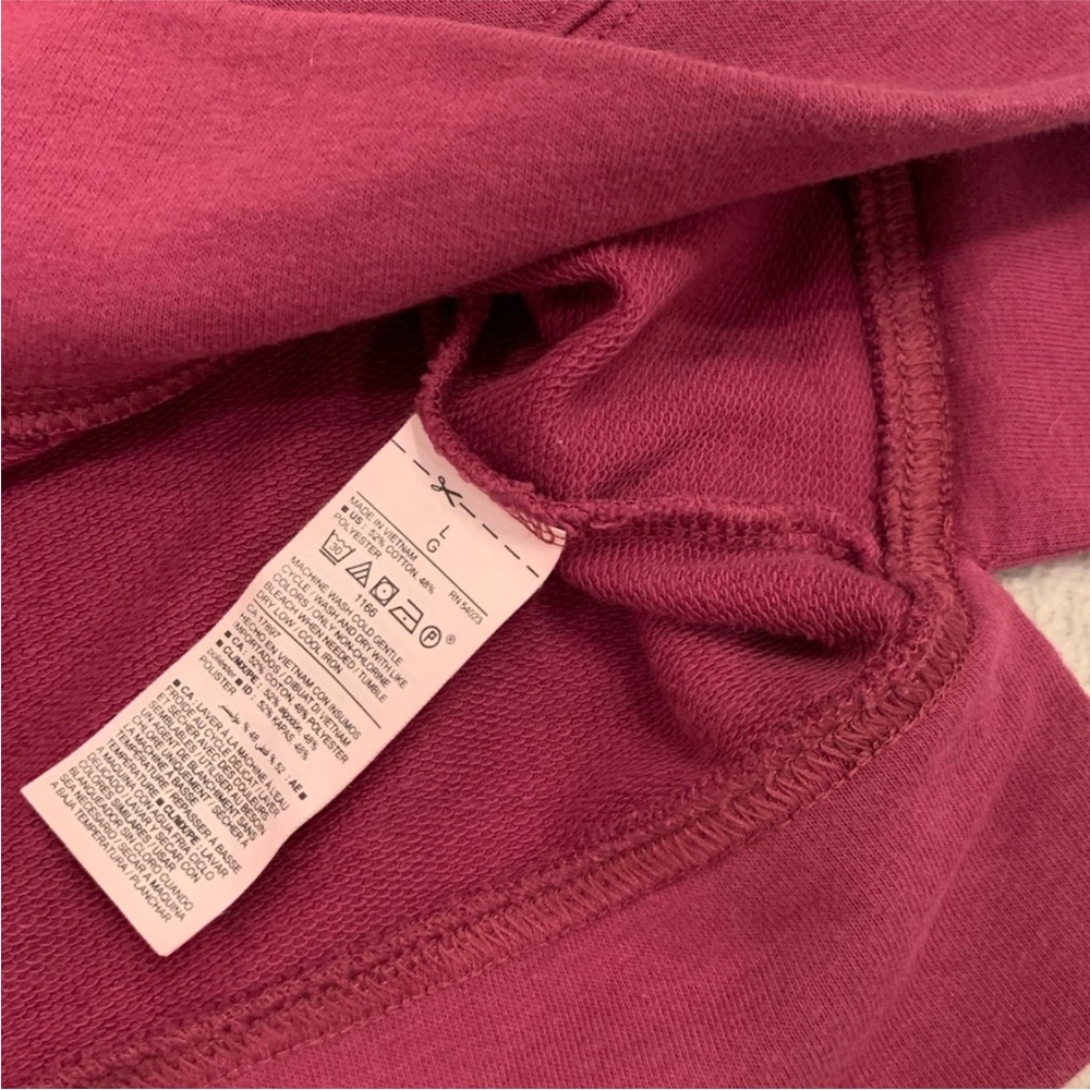 Pullover Active Maroon Long Sleeve Top Large Old Navy - Picture 3 of 5